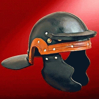 CASCO ROMANO DE LA TROPA-CUERO